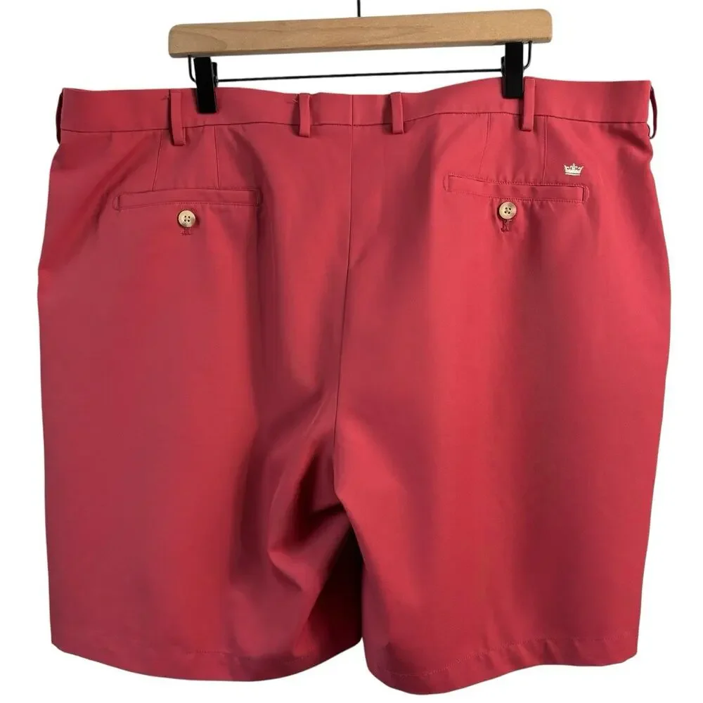 Peter Millar Mens Shorts 42 Pink Crown Sport Golf Performance Chino‎ Lightweight